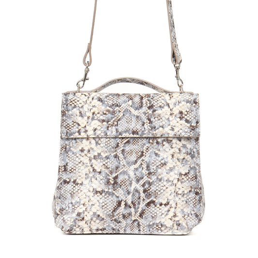 TOP HANDLE CROSSBODY PASHMINA SNAKE PRINT