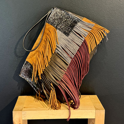 TRAVEL POUCH W/ WRISTLET AND FRINGE