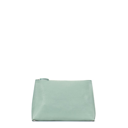 TRAVEL POUCH LAUREL PEBBLED CALF