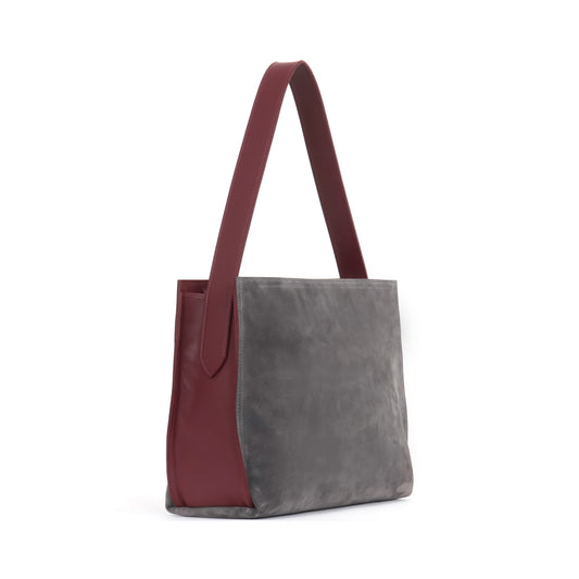 ZIP SHOULDER BAG ASH SUEDE