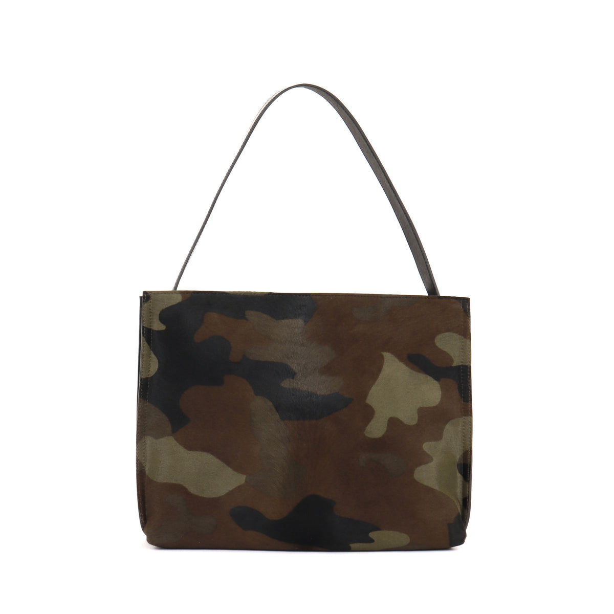 ZIP SHOULDER BAG CAMO HAIR ON CALF