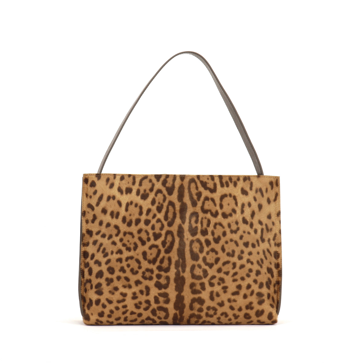 ZIP SHOULDER BAG LEOPARD HAIR ON CALF