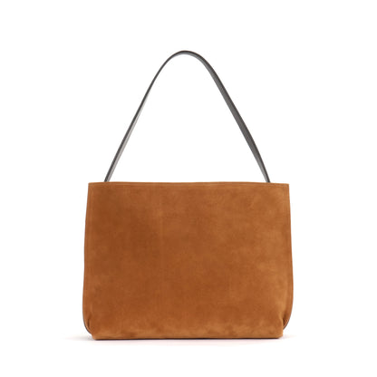 ZIP SHOULDER BAG WHISKEY SUEDE