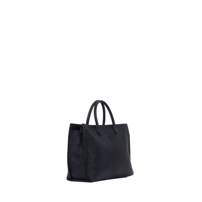DAYBAG BLACK PEBBLED CALF