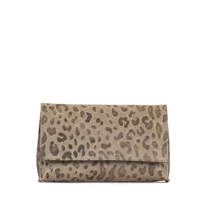 ESSENTIAL FOLDOVER MUSHROOM EMBOSSED LEOPARD