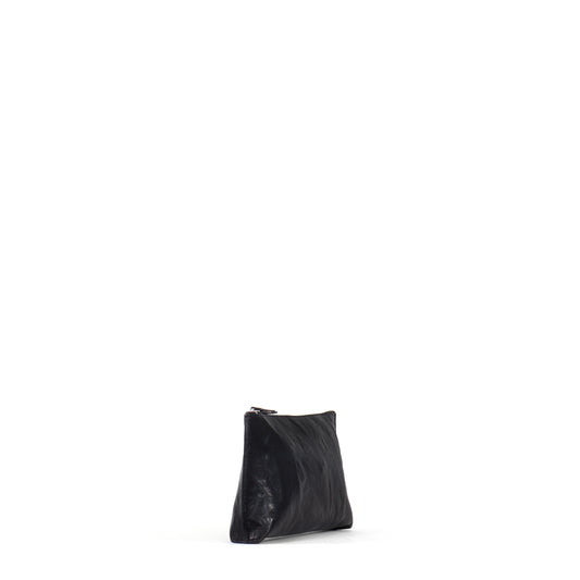 ESSENTIAL POUCH BLACK RUMPLED SHEEPSKIN