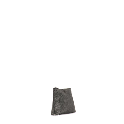 ESSENTIAL POUCH PEWTER SHAGREEN
