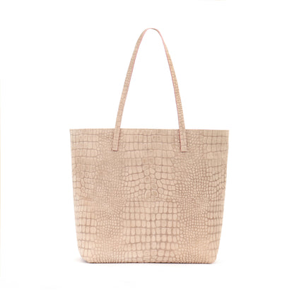 ESSENTIAL TOTE BUFF SUEDED CROCO