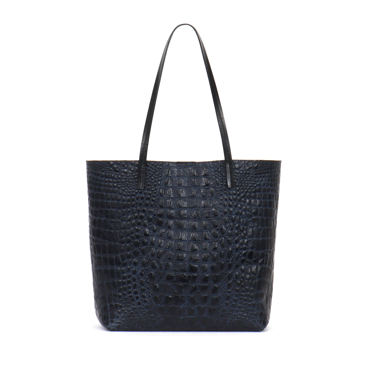 ESSENTIAL TOTE DARK NAVY EMBOSSED CROC