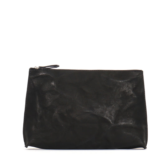 EVERYDAY POUCH BLACK RUMPLED SHEEPSKIN