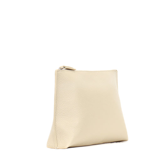 EVERYDAY POUCH EGGSHELL PEBBLED CALF