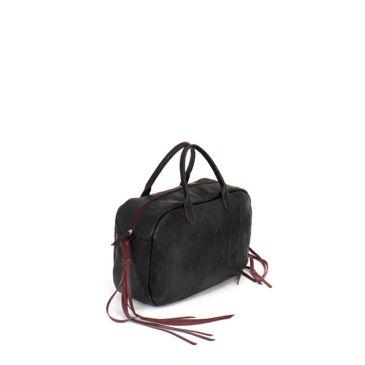 THE LIESEL BAG BLACK RUMPLED SHEEPSKIN