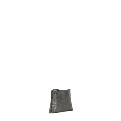 LIPSTICK POUCH PEWTER SHAGREEN