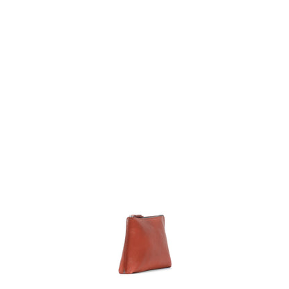 LIPSTICK POUCH TERRACOTTA ITALIAN LAMB