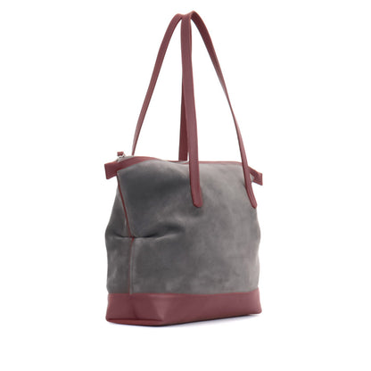 MEDIUM BELLO BAG ASH SUEDE