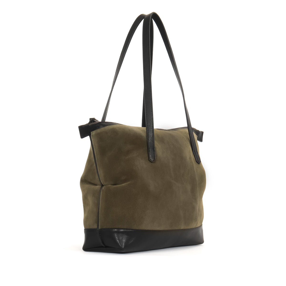 MEDIUM BELLO BAG OLIVE SUEDE
