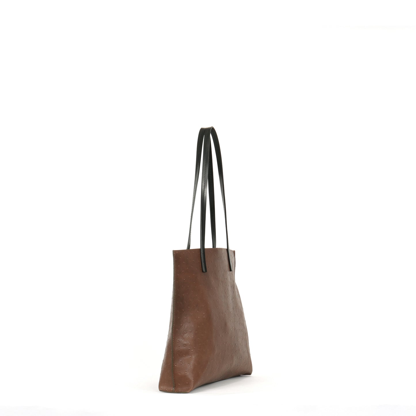 MEZZO SHOPPER BROWN EMBOSSED OSTRICH