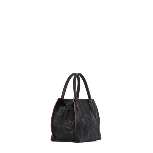 MINI DAY BAG BLACK RUMPLED SHEEPSKIN