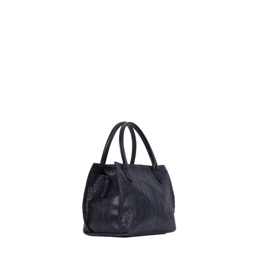 MINI DAY BAG MIDNIGHT BLUE PYTHON