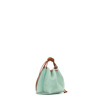 MINI DRAWSTRING BAG LAUREL PEBBLED CALF