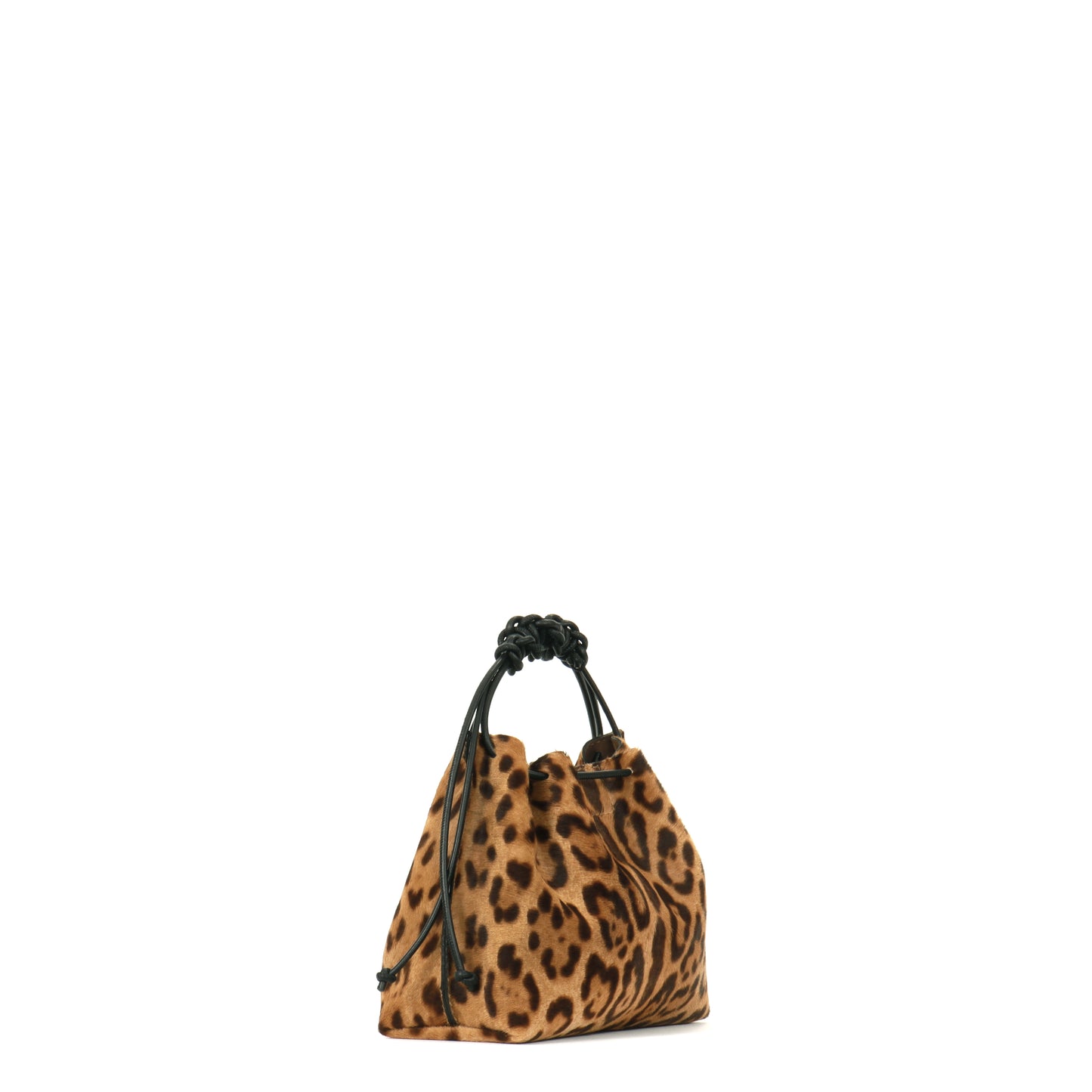 MINI DRAWSTRING BAG LEOPARD HAIR ON CALF