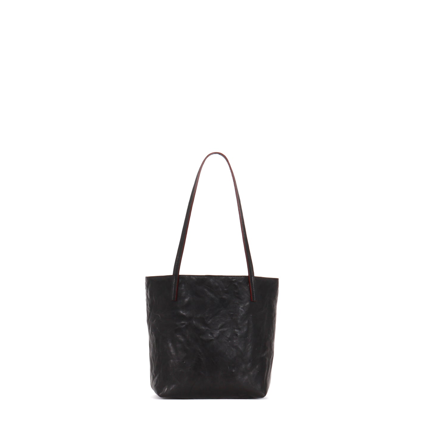 MINI ESSENTIAL TOTE BLACK RUMPLED SHEEPSKIN