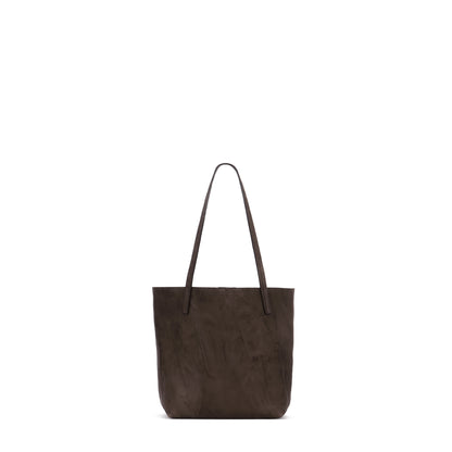 MINI ESSENTIAL TOTE CAROB RUMPLED SHEEPSKIN