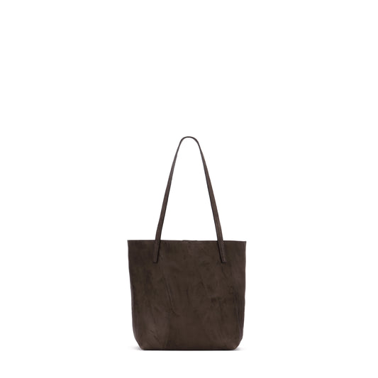 MINI ESSENTIAL TOTE CAROB RUMPLED SHEEPSKIN