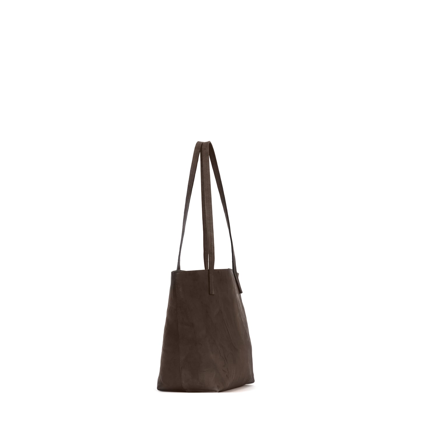 MINI ESSENTIAL TOTE CAROB RUMPLED SHEEPSKIN
