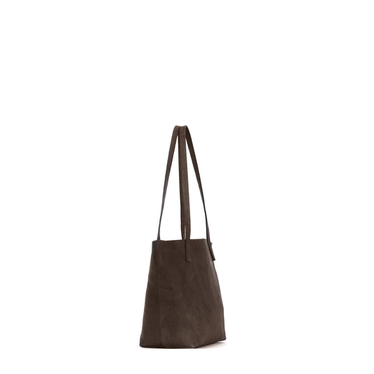 MINI ESSENTIAL TOTE CAROB RUMPLED SHEEPSKIN