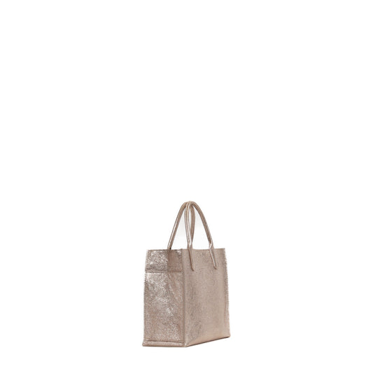 MINI HARBOR TOTE CRINKLED SILVER