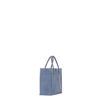MINI HARBOR TOTE WEDGEWOOD PEBBLED CALF