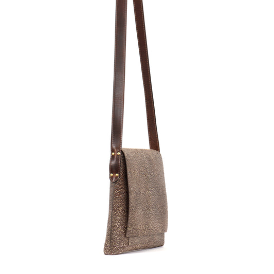 MINI MESSENGER CLAY SHAGREEN