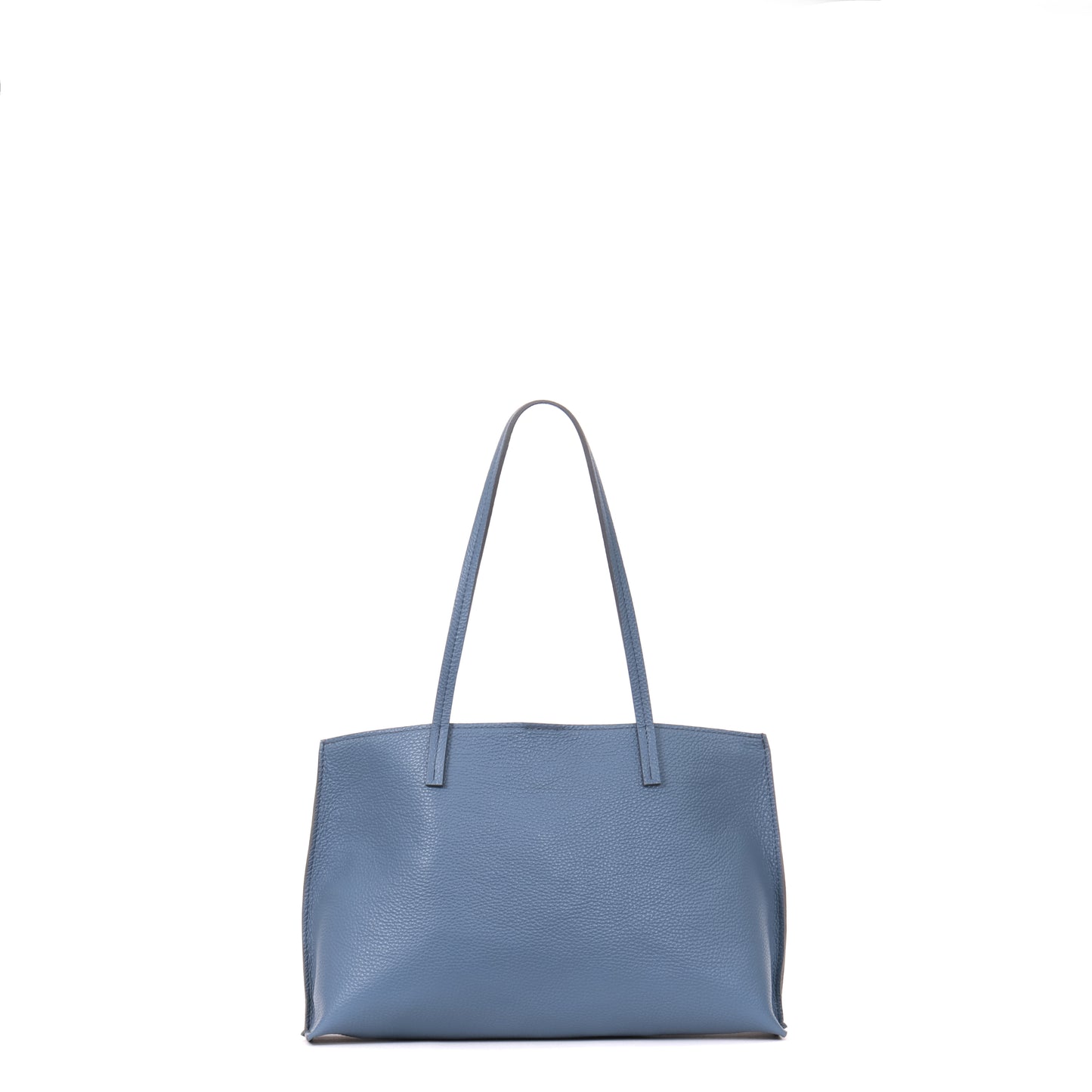 RESORT SHOPPER WEDGEWOOD PEBBLED CALF