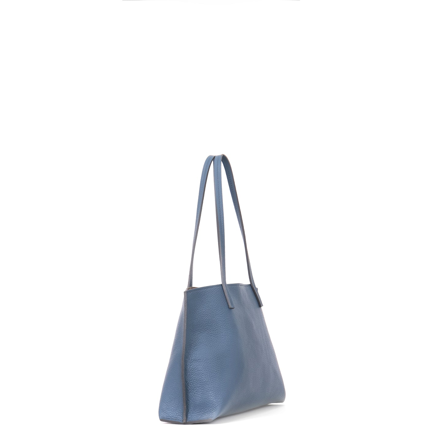 RESORT SHOPPER WEDGEWOOD PEBBLED CALF