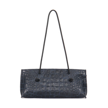 SLIM BAGUETTE DARK NAVY EMBOSSED CROC