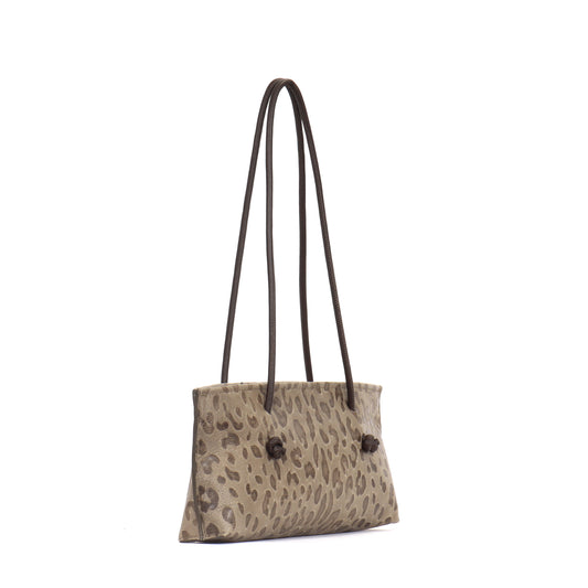 SLIM BAGUETTE MUSHROOM EMBOSSED LEOPARD