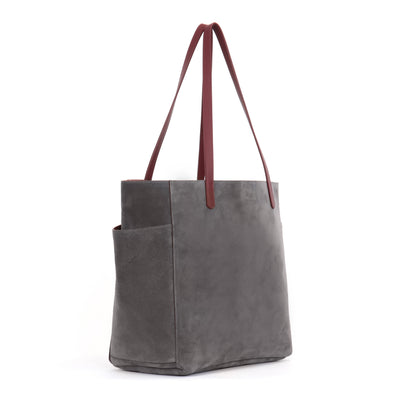 SLOUCHY POCKET TOTE ASH SUEDE