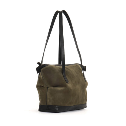 SMALL BELLO BAG OLIVE SUEDE