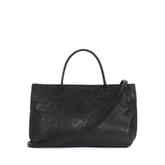 SMALL DAYBAG BLACK RUMPLED SHEEPSKIN