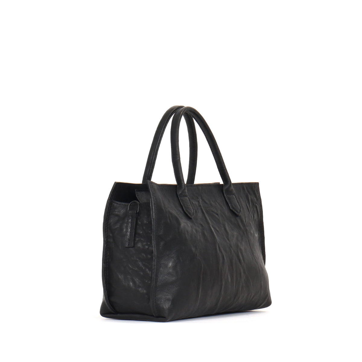 SMALL DAYBAG BLACK RUMPLED SHEEPSKIN