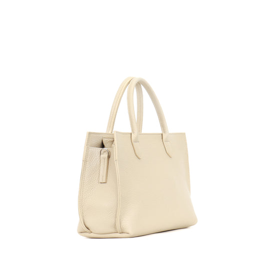 SMALL DAYBAG EGGSHELL PEBBLED CALF