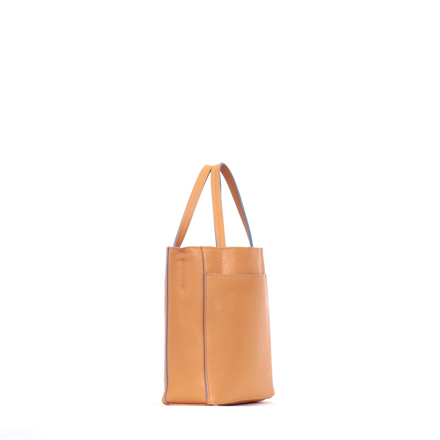SMALL FRONT POCKET TOTE BUTTERSCOTCH ITALIAN LAMB