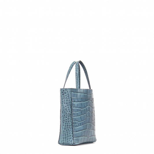SMALL FRONT POCKET TOTE PACIFICA EMBOSSED GATOR