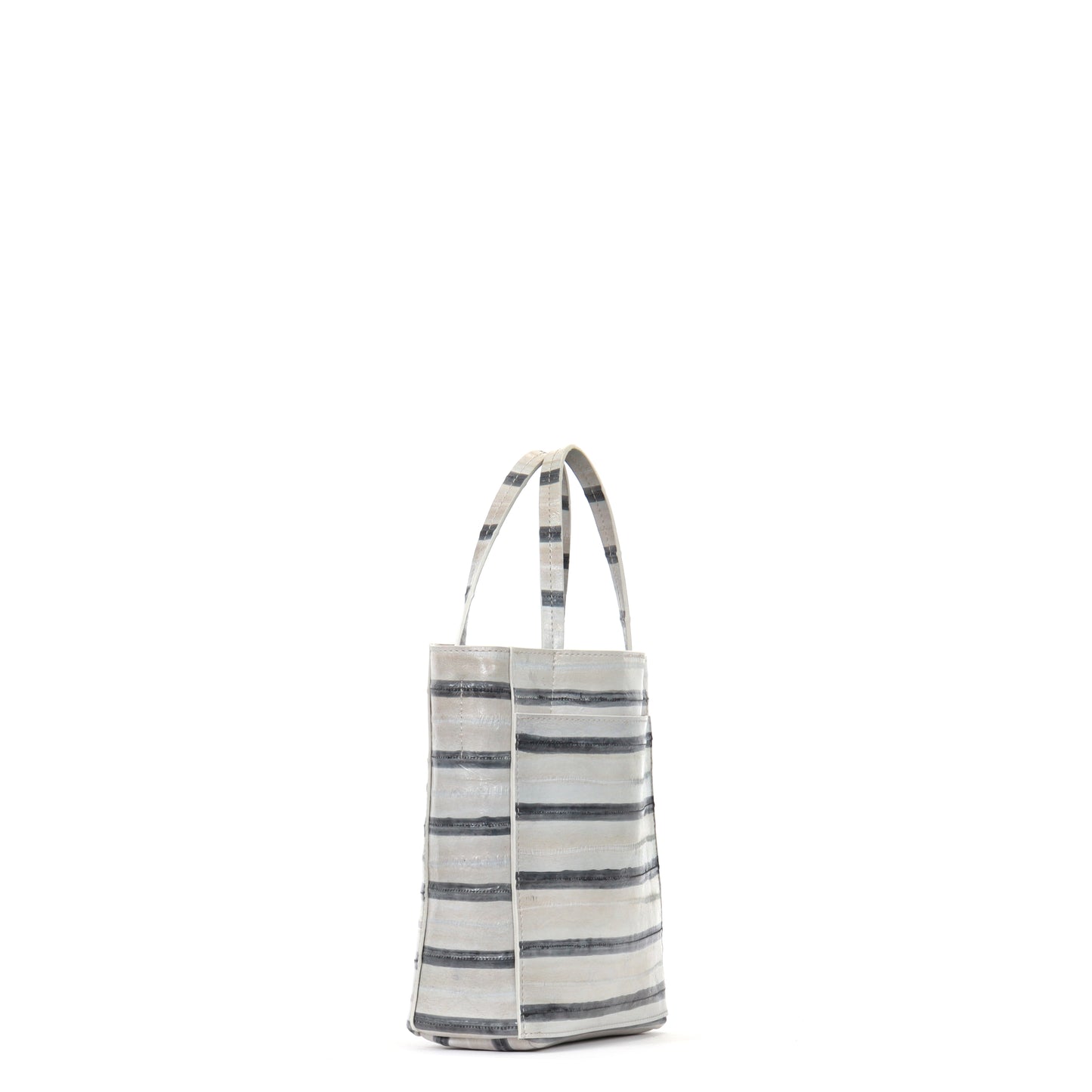 SMALL FRONT POCKET TOTE STRIPED EEL