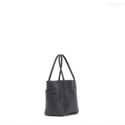 SMALL POCKET TOTE SLATE PEBBLED CALF