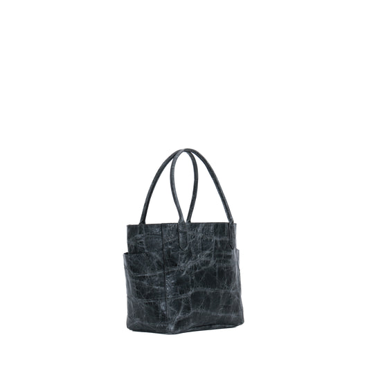 SMALL POCKET TOTE VINTAGE STORM EMBOSSED JUMBO GATOR