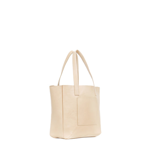 SMALL SLOUCHY TOTE NUDE ITALIAN LAMB