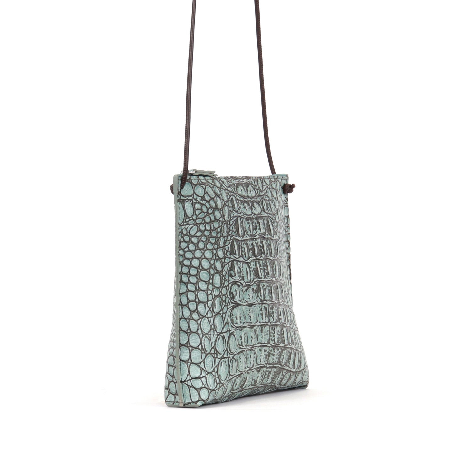 STRAPPY POUCH ATLANTIS EMBOSSED CROC