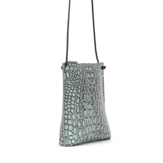 STRAPPY POUCH ATLANTIS EMBOSSED CROC